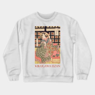 Courtesan of the Ogiya Brothel by Kikugawa Eizan Crewneck Sweatshirt